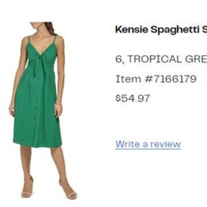 Kensie Spaghetti Strap Midi Dress